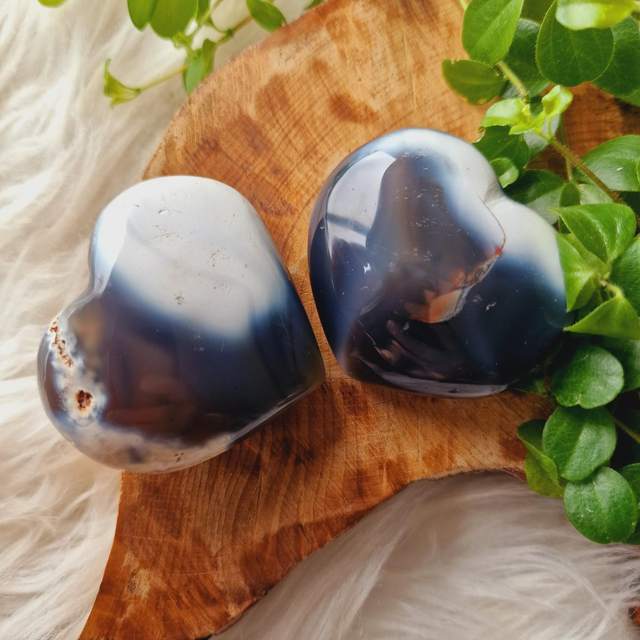 Orca Agate heart