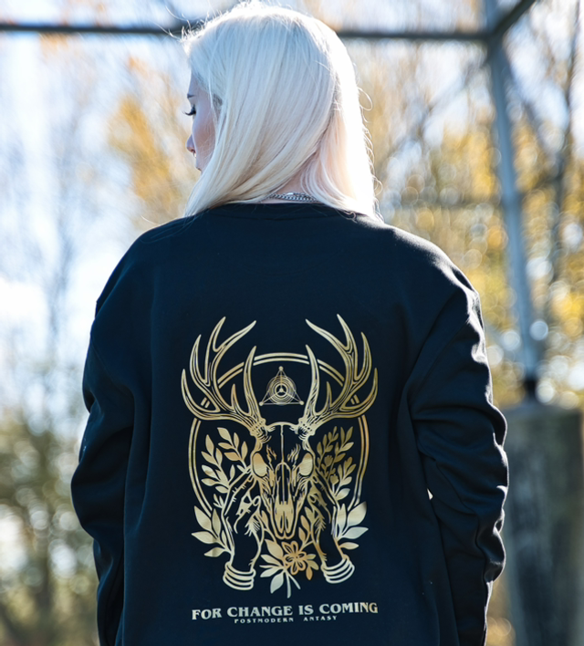 Sweatshirt - „For Change is Coming“ Black Gold