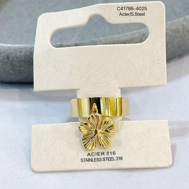 Bague pampille marguerite réglable 