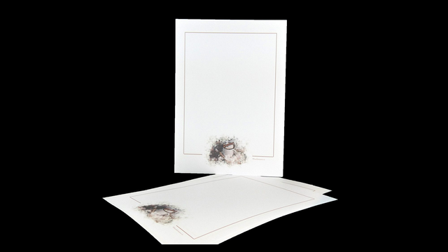 Briefpapier. 10 Blatt in DIN A4. "Heiße Schokolade"