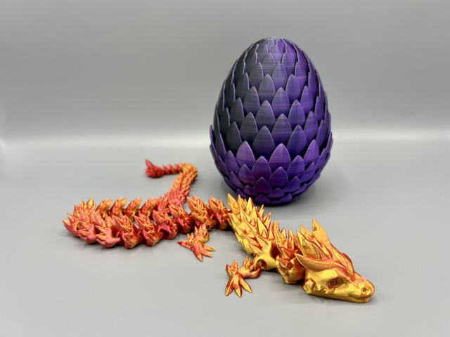 Dragon articulé de 50 cm dans son œuf 