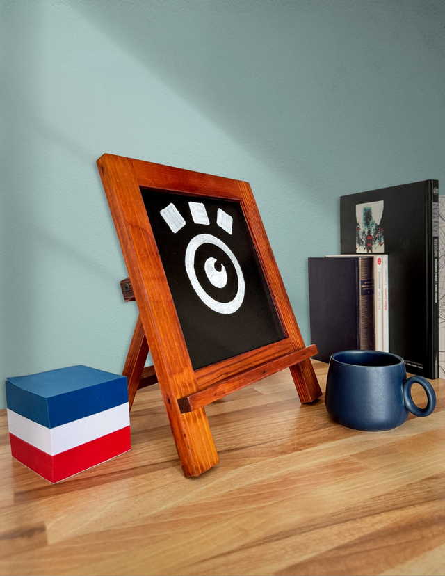 HODYSSEA Tableau MESSENGER Ardoise Panneau Affichage Cadre Pliable Bois à poser