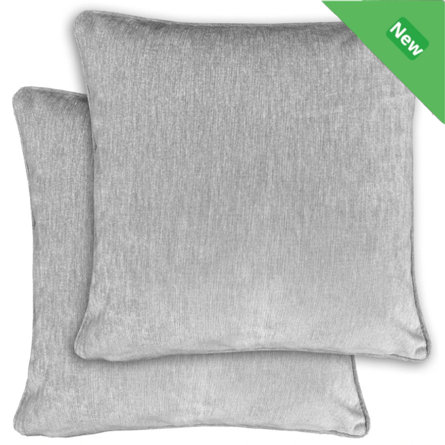 Enhanced Living Pair of Knightsbridge Grey Cushion Covers - Cases Only