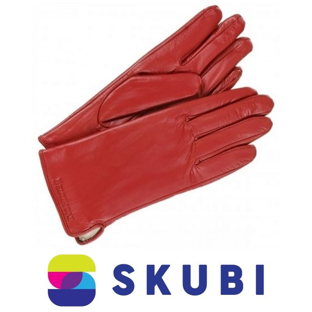 Beltimore K25 - Dámské zateplené kožené rukavice červené L/XL