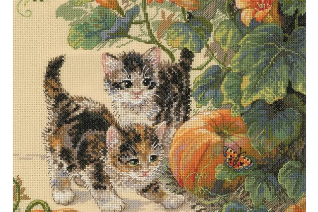 Merejka Pumpkin Patch Chase Cross Stitch Kit