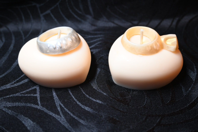 Fondant Cœur &amp; Alliance – Cadeau romantique en cire artisanale