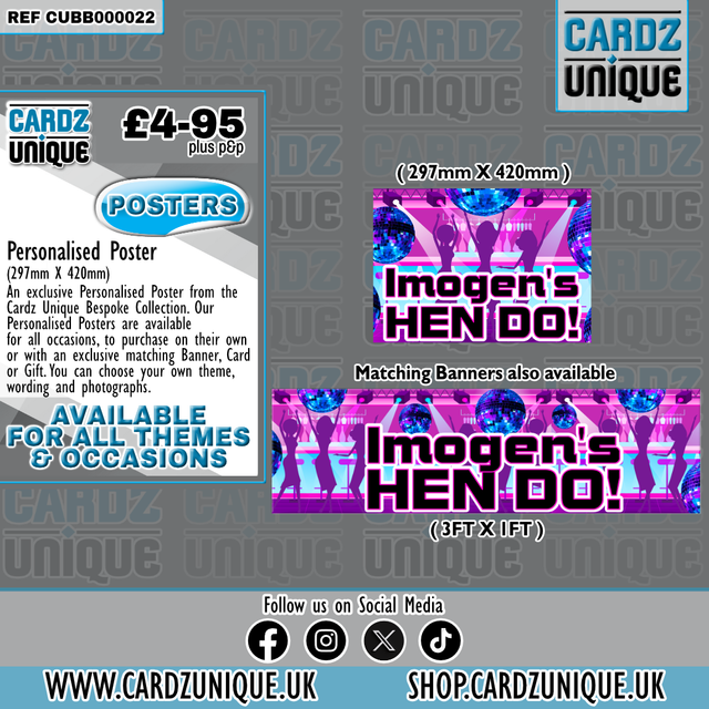 Personalised Poster (297mm X 420mm)