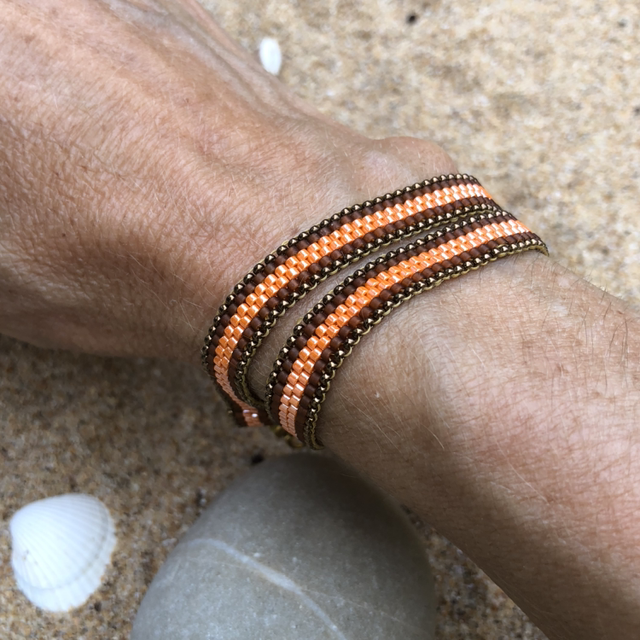 Serpentin orange/marron