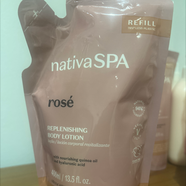 Nativa Spa Refil Loção Hidratante Corporal Rose 400ml