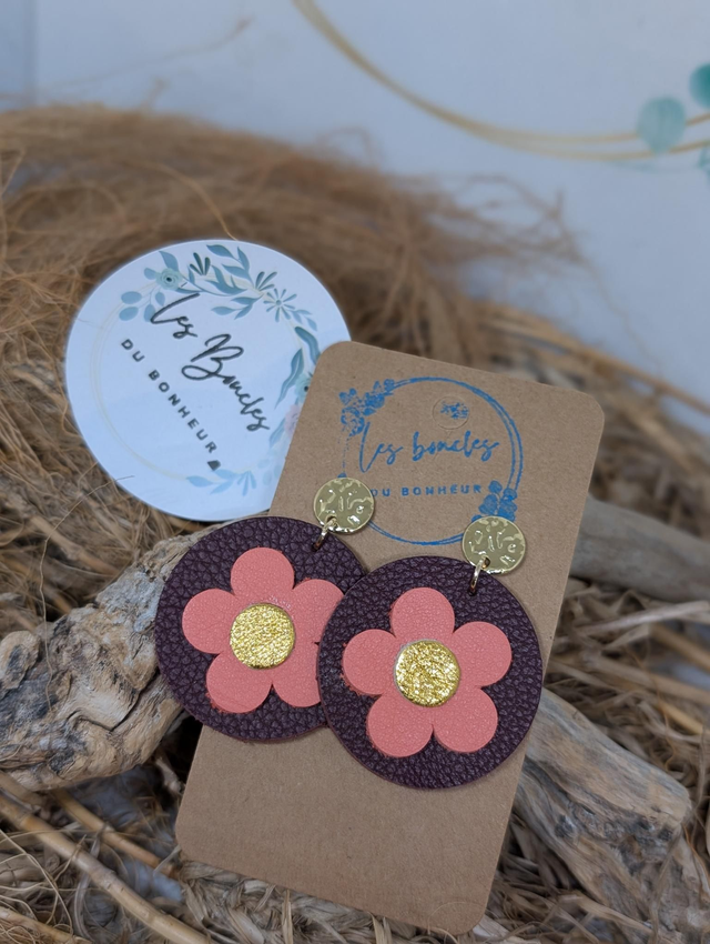 Moon fleur rouge rose mf004*