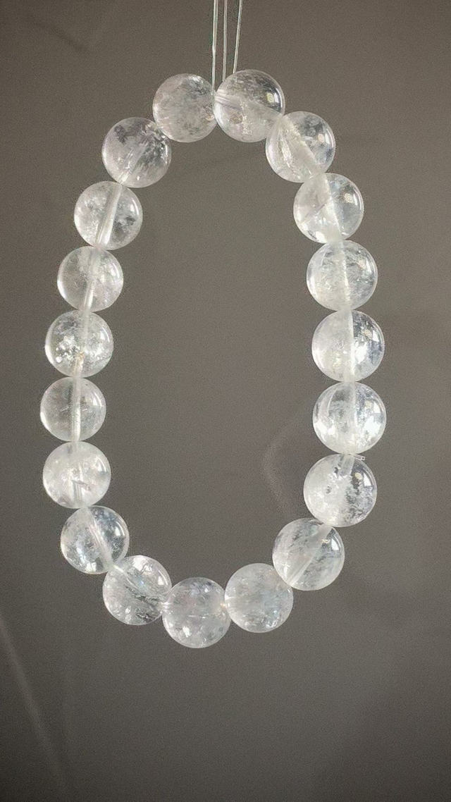 Bracelet cristal de roche Snow Storm Astria 10 mm
