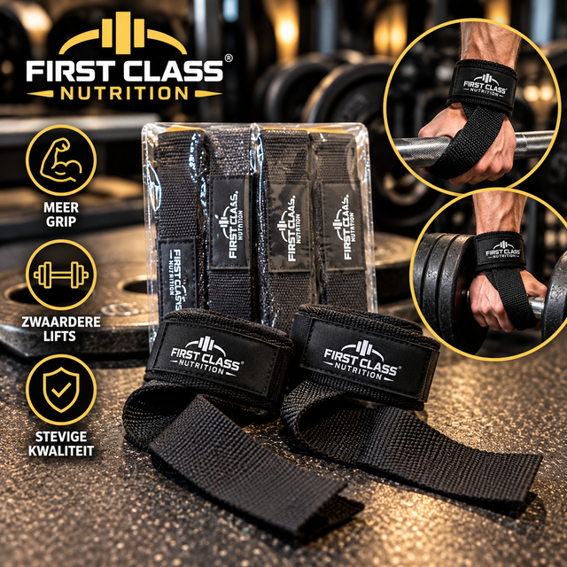 First Class Nutrition Wrist Straps Zwart