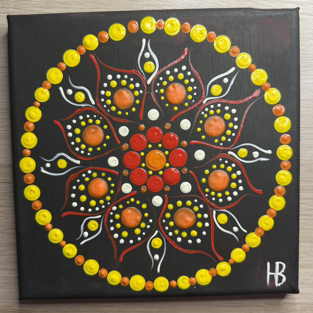 Szeretet energiájával ragyogó mandala