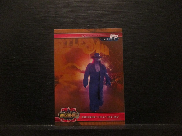 Undertaker Defeats John Cena - Brown Champions Original Trading Card #37