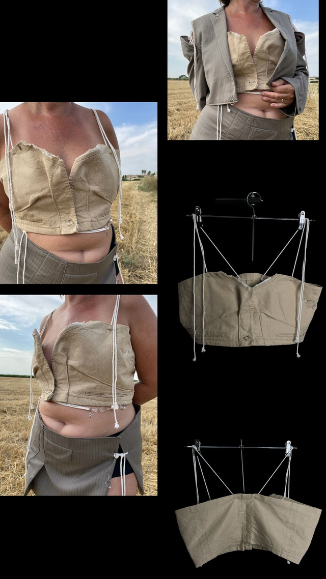 Bustier Upcycled - Jean(ne) XL