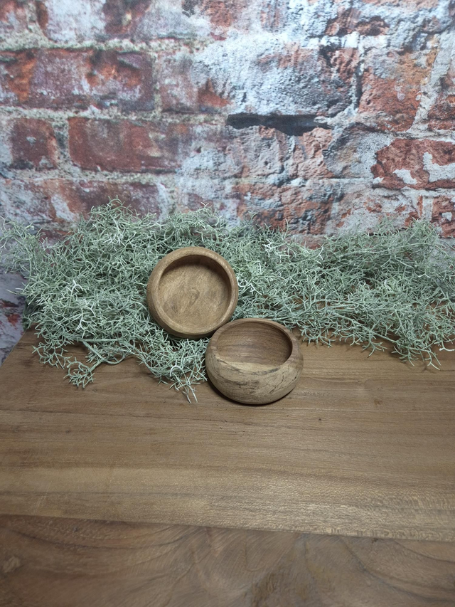 Rond houten bakje
