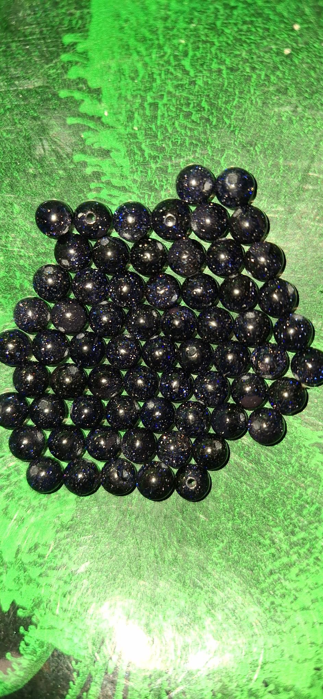 Blue goldstone man-made 6mm