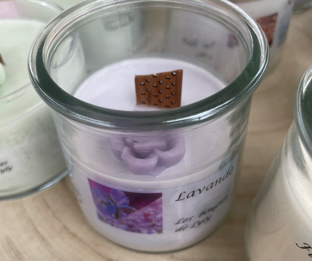 Bougie lavande rose 