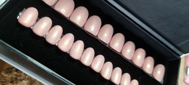 Peach gold nacre rond xs