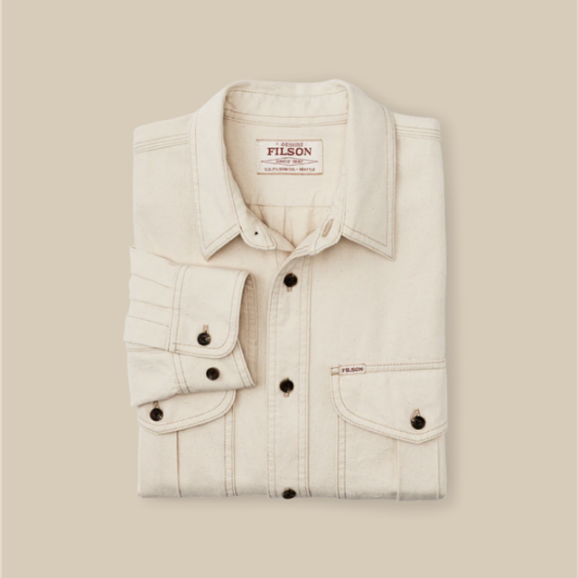 Filson Natural Twill Guide Shirt Natural Seed 