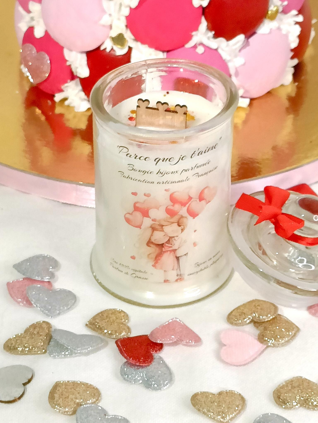 Bougie bijou bonbonnière