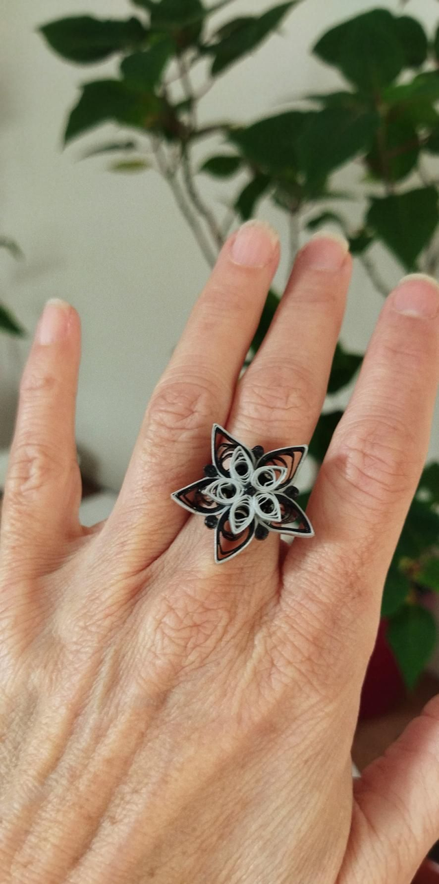 Bague Éclat Céleste double argenté 