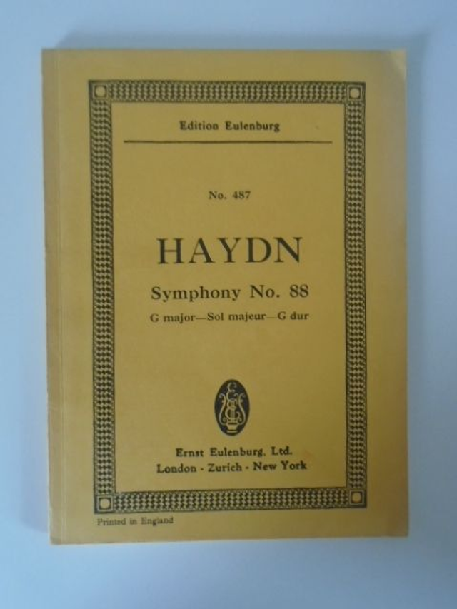Haydn Symphony No 88 G Major Edition Eulenburg 487