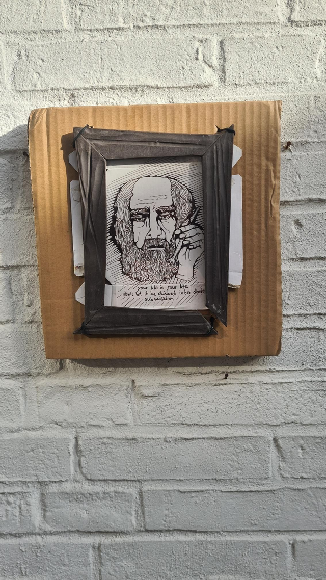 Illustration im Keramikrahmen, 28x28x4