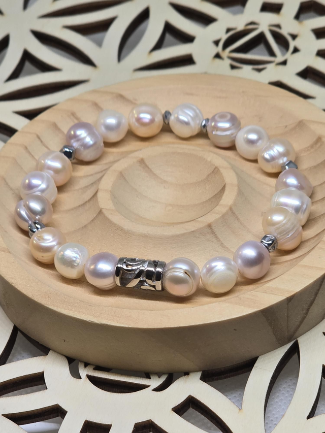 Bracelet Perle de culture d'eau douce multicolore 1 cm