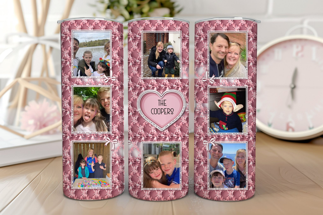 Persoanlised Heart Photo Tumbler