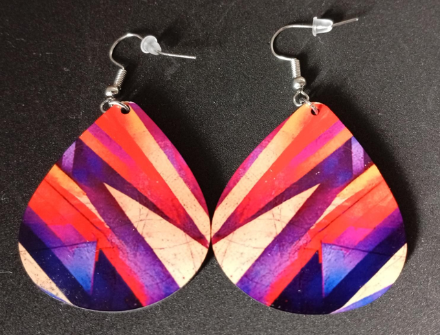 Boucles d'oreilles- Motif fusion géométrique 