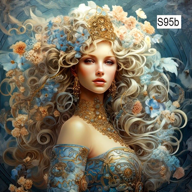 Panneau Femme mystique en Polyester - 30x30cm  