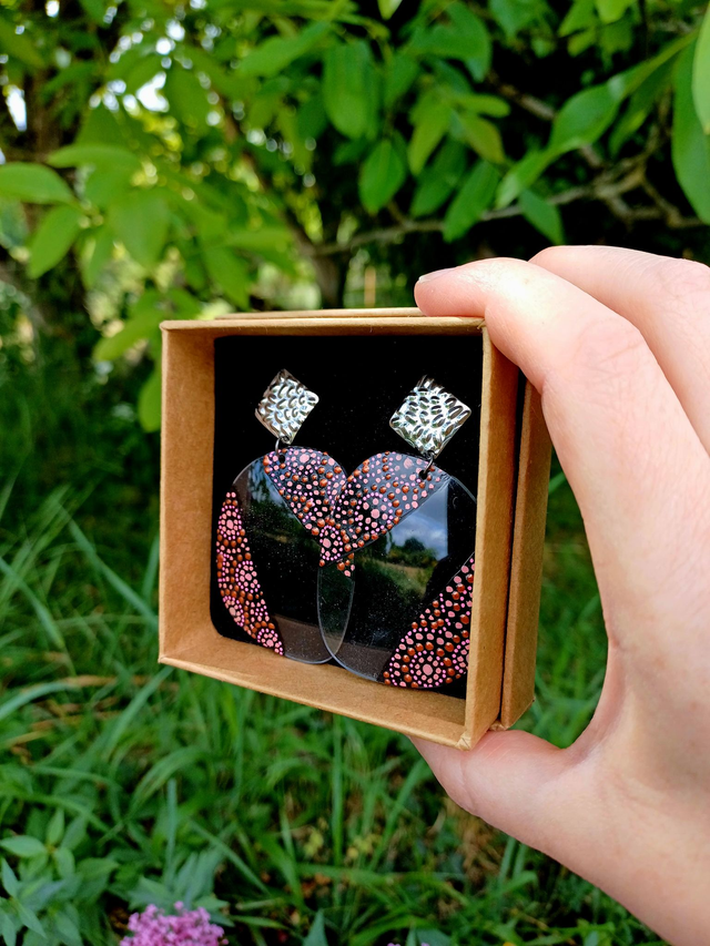 "Summertime " - Boucles d'oreilles Verres de Lunettes