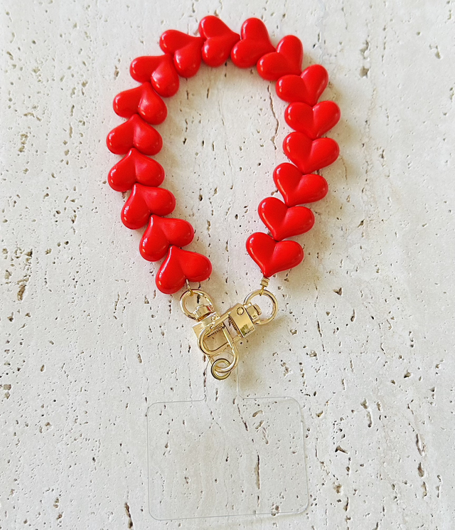 Hartjes Telefoonkoort rood