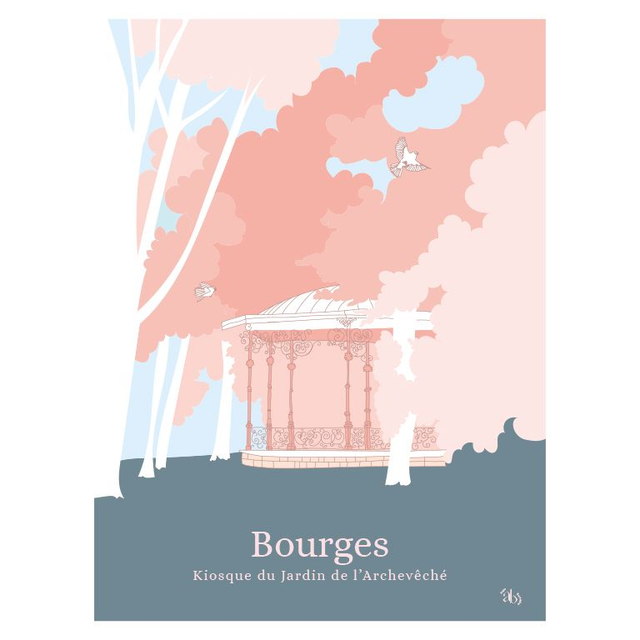 Bourges 03 - Le kiosque du jardin de l'Archevêché