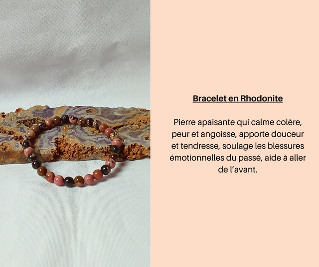 133- Bracelet en Rhodonite