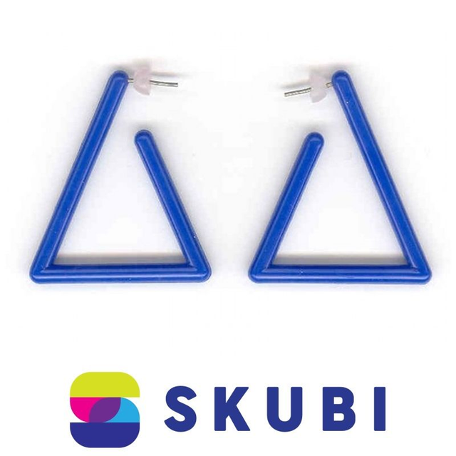 RETRO NÁUŠNICE PLASTOVÉ - TRIANGL - 4.5 CM (č. 150)