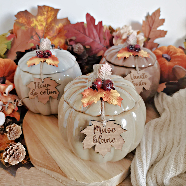 Bougie pot citrouille