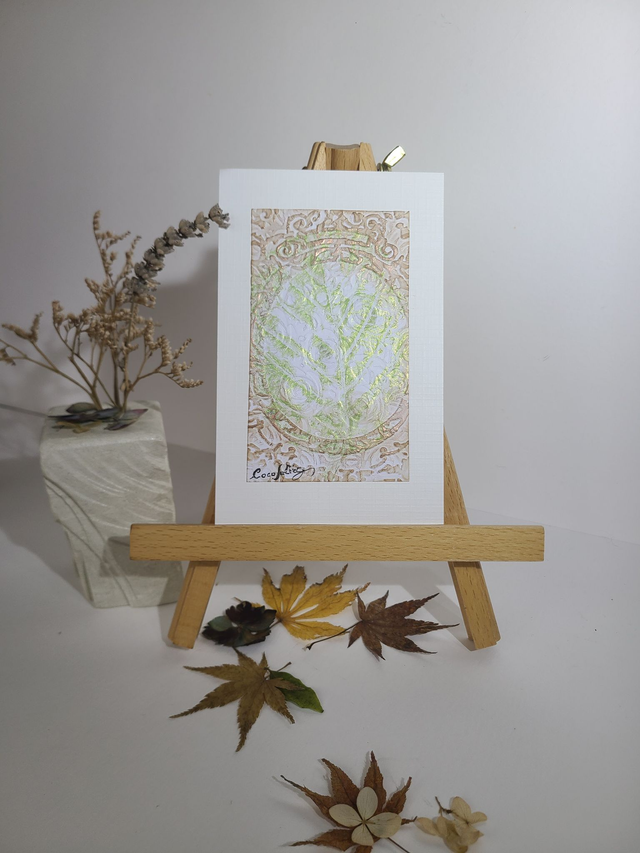 Carte végétale féminine gaufrée