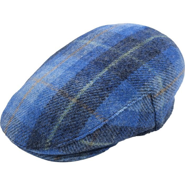 Blue Check Flat Cap 38309