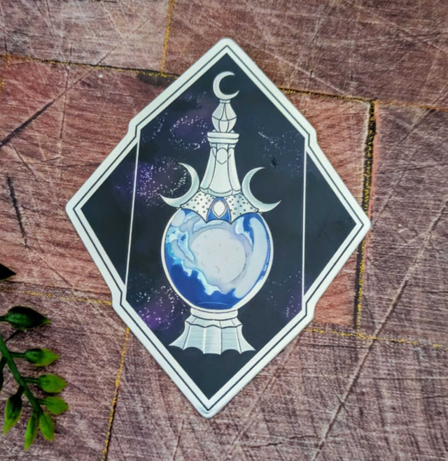 Autocollant "Potion Lune" - 8 x 6,2 cm - Miroir