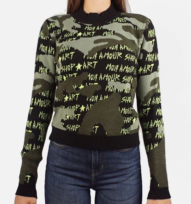 B98426U0 - SHOP ART MAGLIA LUPETTO IN FANTASIA