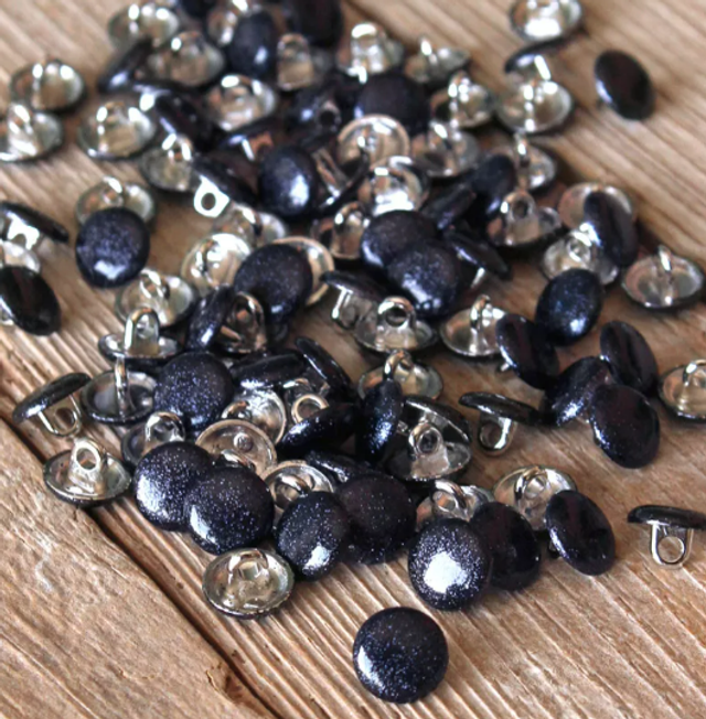 Shiny 10mm Bleu Mineral - Eglantine et Zoé