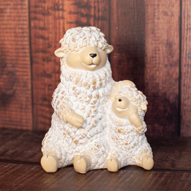 Sat Down Sheep And Lamb