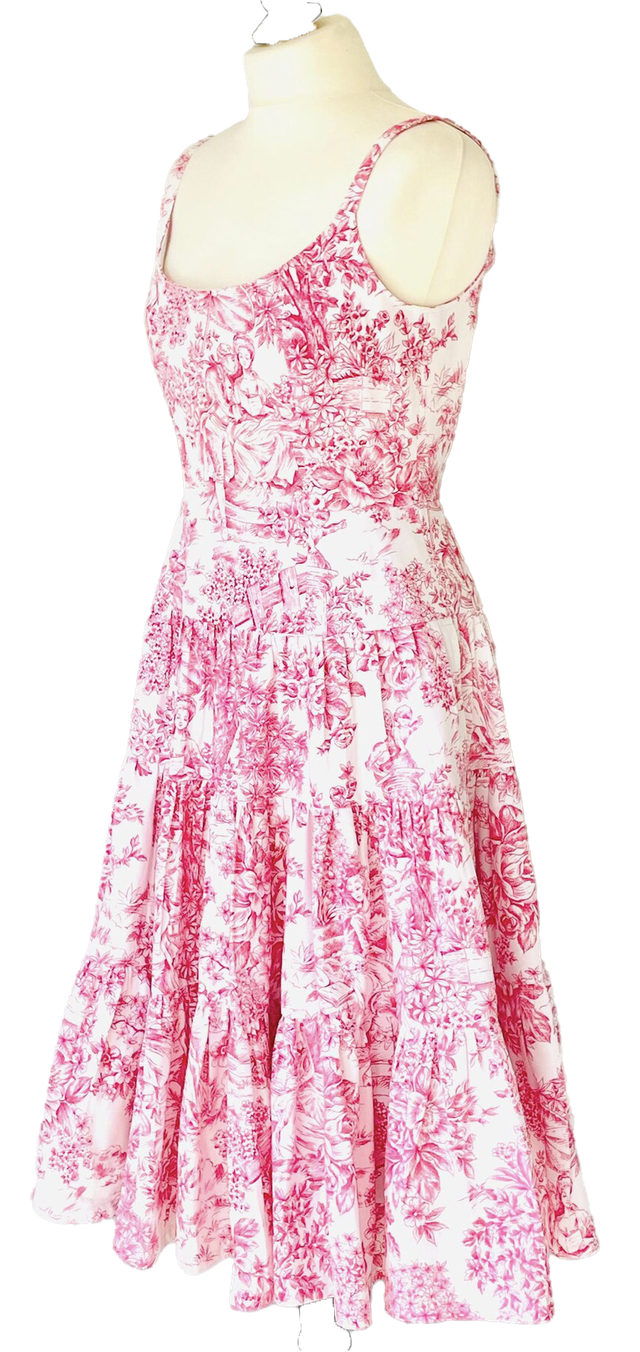 Robe toile de Jouy bretelles