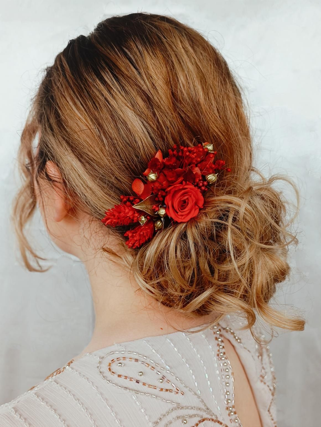 Peigne Rouge &amp; Doré 