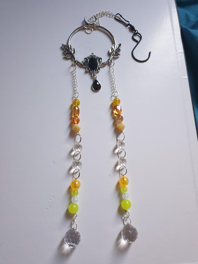 Suncatcher - Black Gem topped 2 Strand Autumn Colour Beads