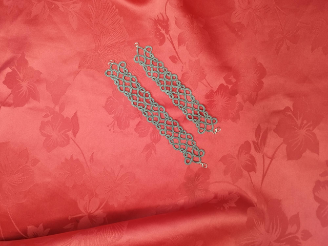 Bracelet frivolité taille M gris 