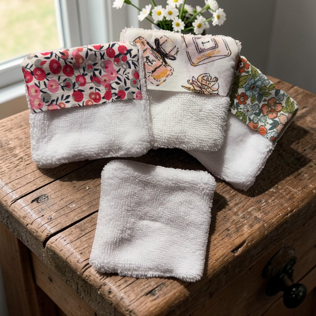 Lingette démaquillante lavable avec passe-doigt - bambou