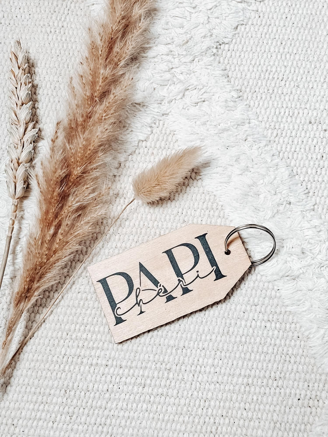 Porte-clé bois - papi